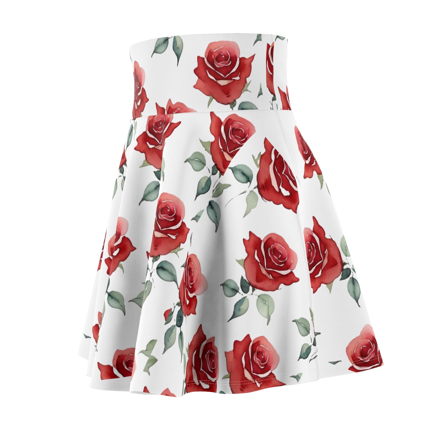 Rose Pattern Skater Skirt