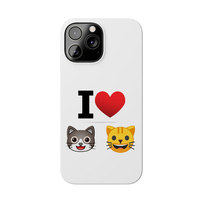 I Heart Cats - Slim Phone Cases