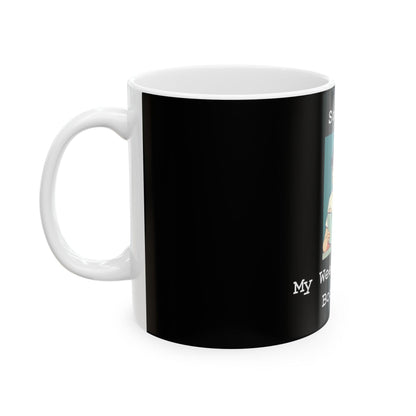 Sorry Booked 2 (Black) - Ceramic Mug, (11oz, 15oz)