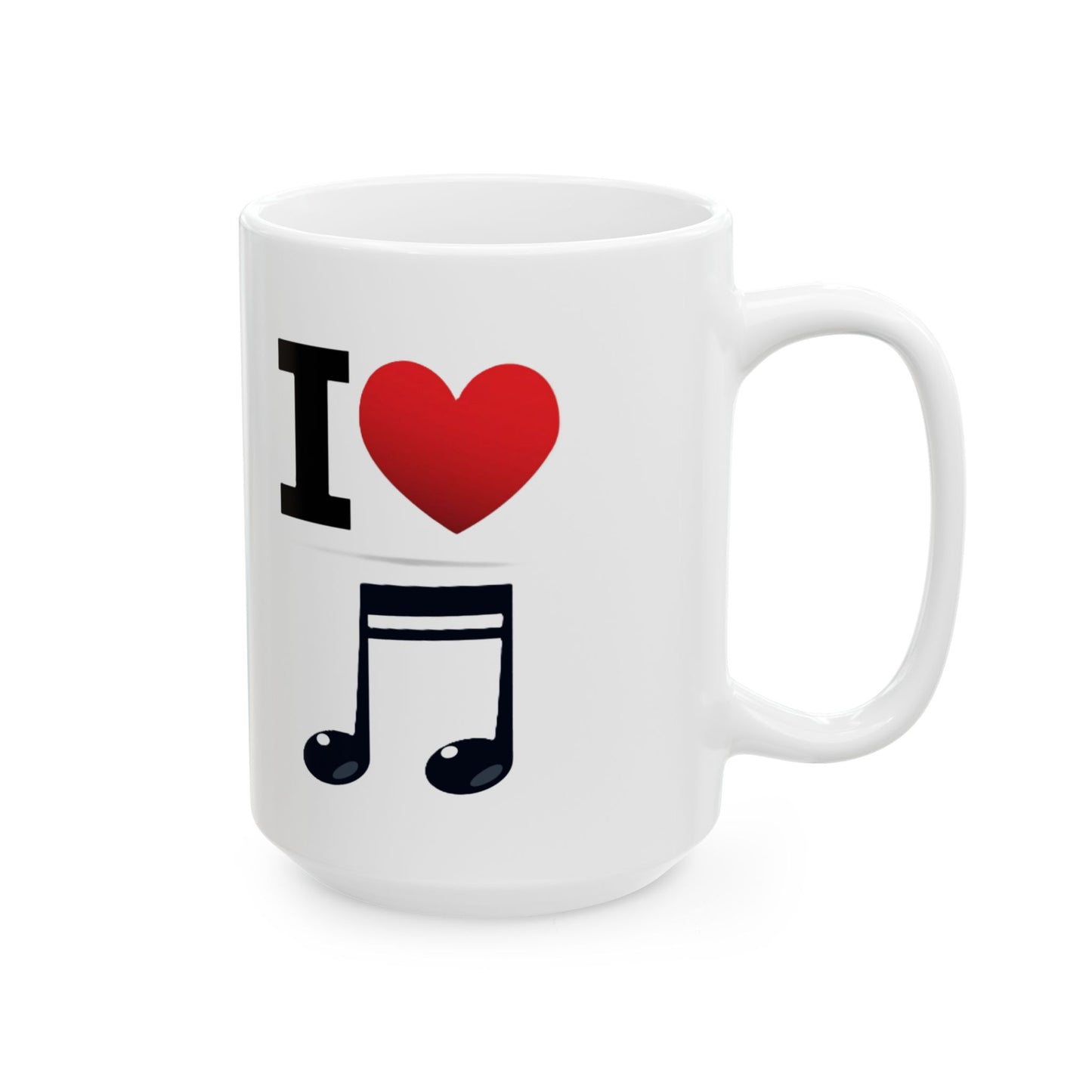 I Heart Music - Ceramic Mug, (11oz, 15oz) - Better Mode