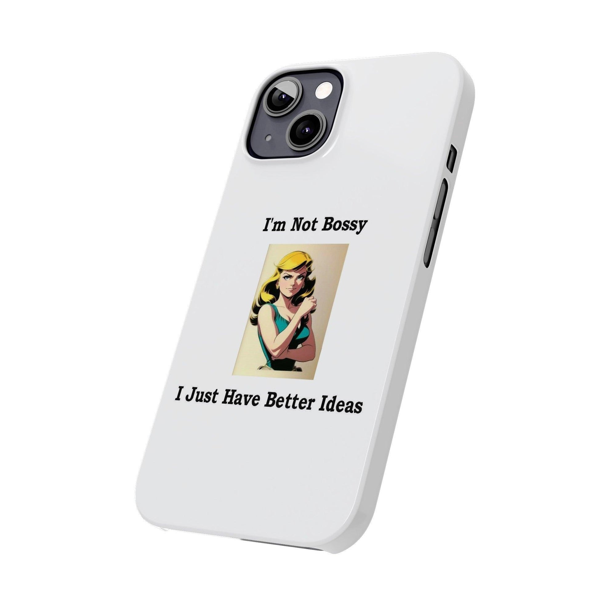 Bossy 1 (White) - Slim Phone Cases - Better Mode