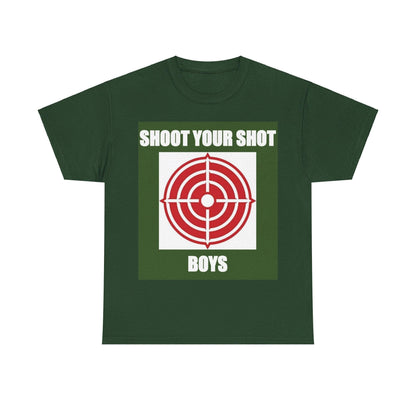 Shoot Your Shot (F Green) - Unisex Heavy Cotton T-Shirt