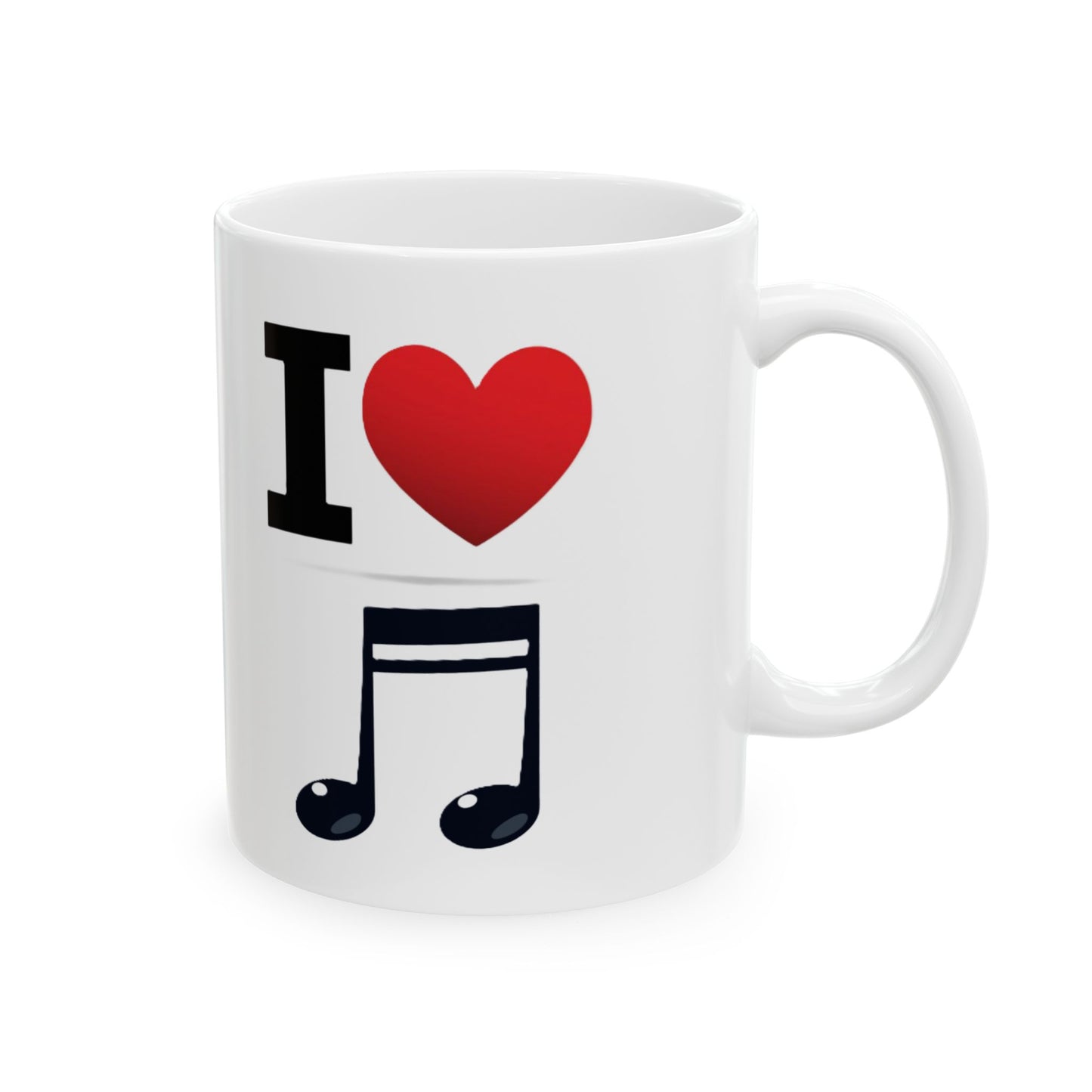 I Heart Music - Ceramic Mug, (11oz, 15oz) - Better Mode