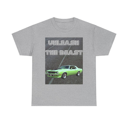 Unleash The Beast Classic Car Green - Unisex Heavy Cotton T-Shirt