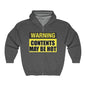 Warning Contents Hot - Full Zip Hooded Sweatshirt