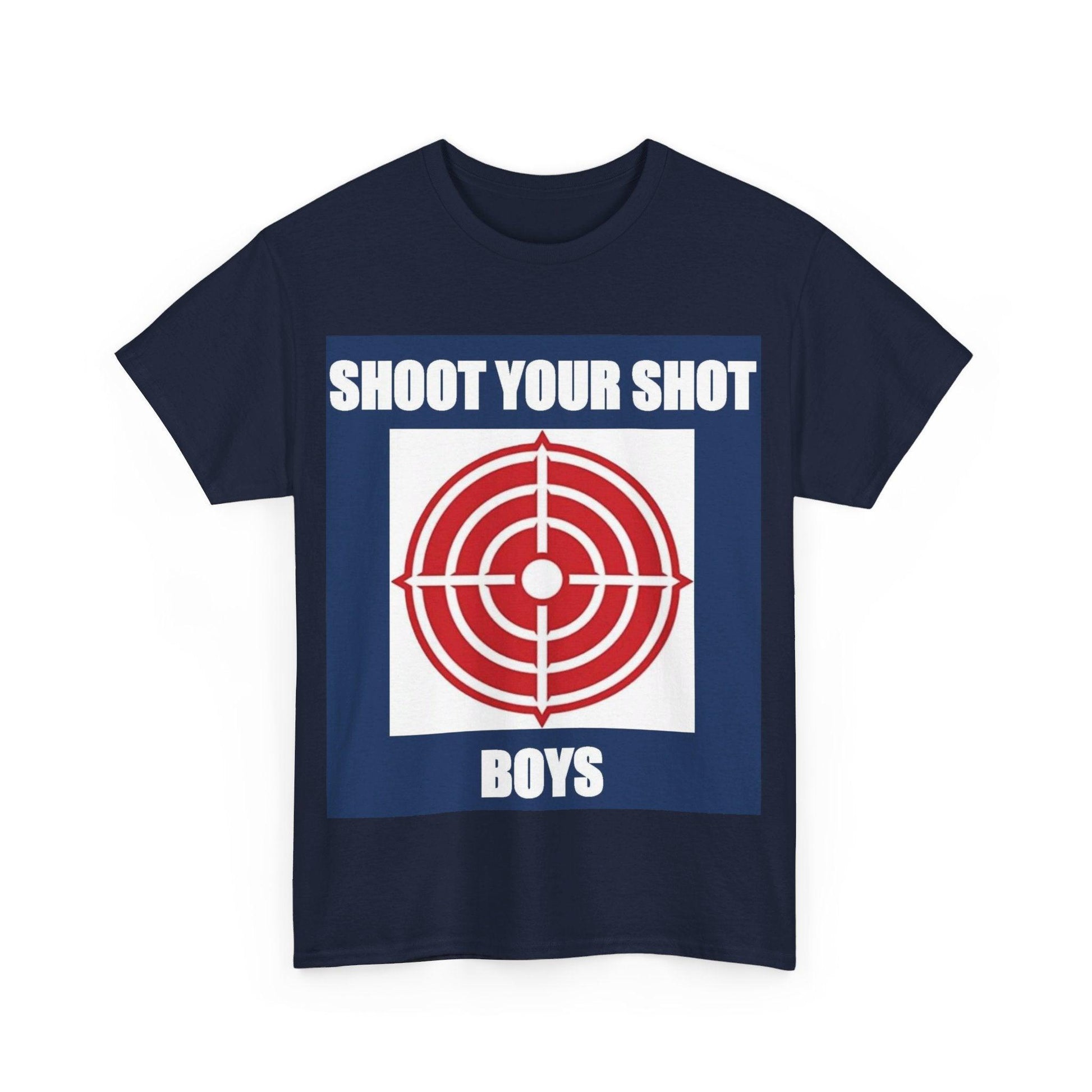 Shoot Your Shot (Navy) - Unisex Heavy Cotton T-Shirt - Better Mode