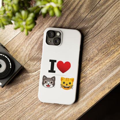 I Heart Cats - Slim Phone Cases