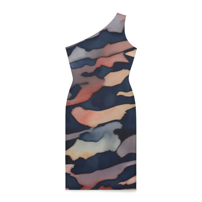 Camo Pattern Shoulder Dress