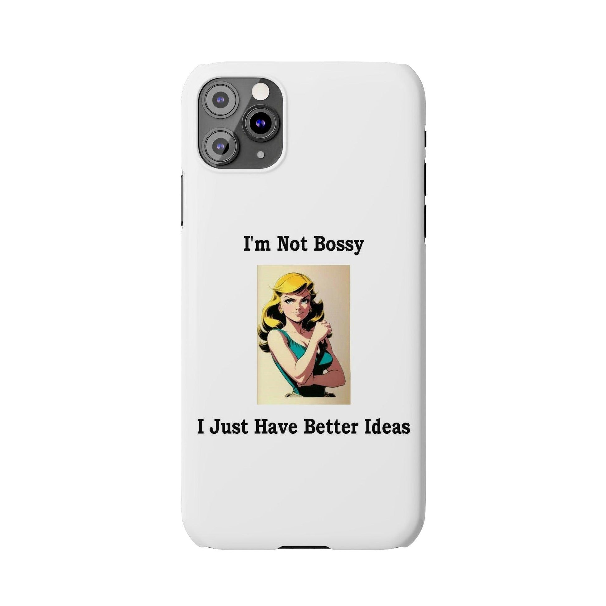 Bossy 1 (White) - Slim Phone Cases - Better Mode