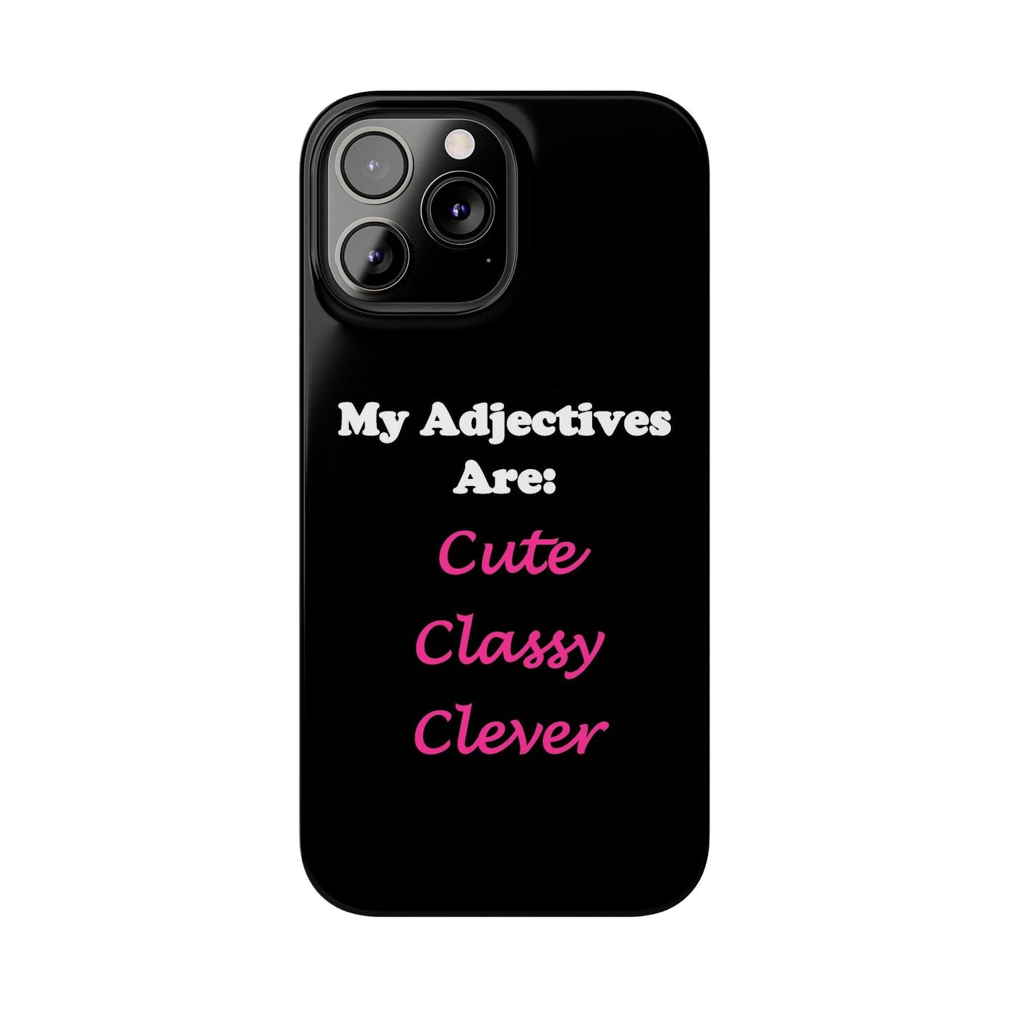 Cute (Black) - Slim Phone Cases - Better Mode