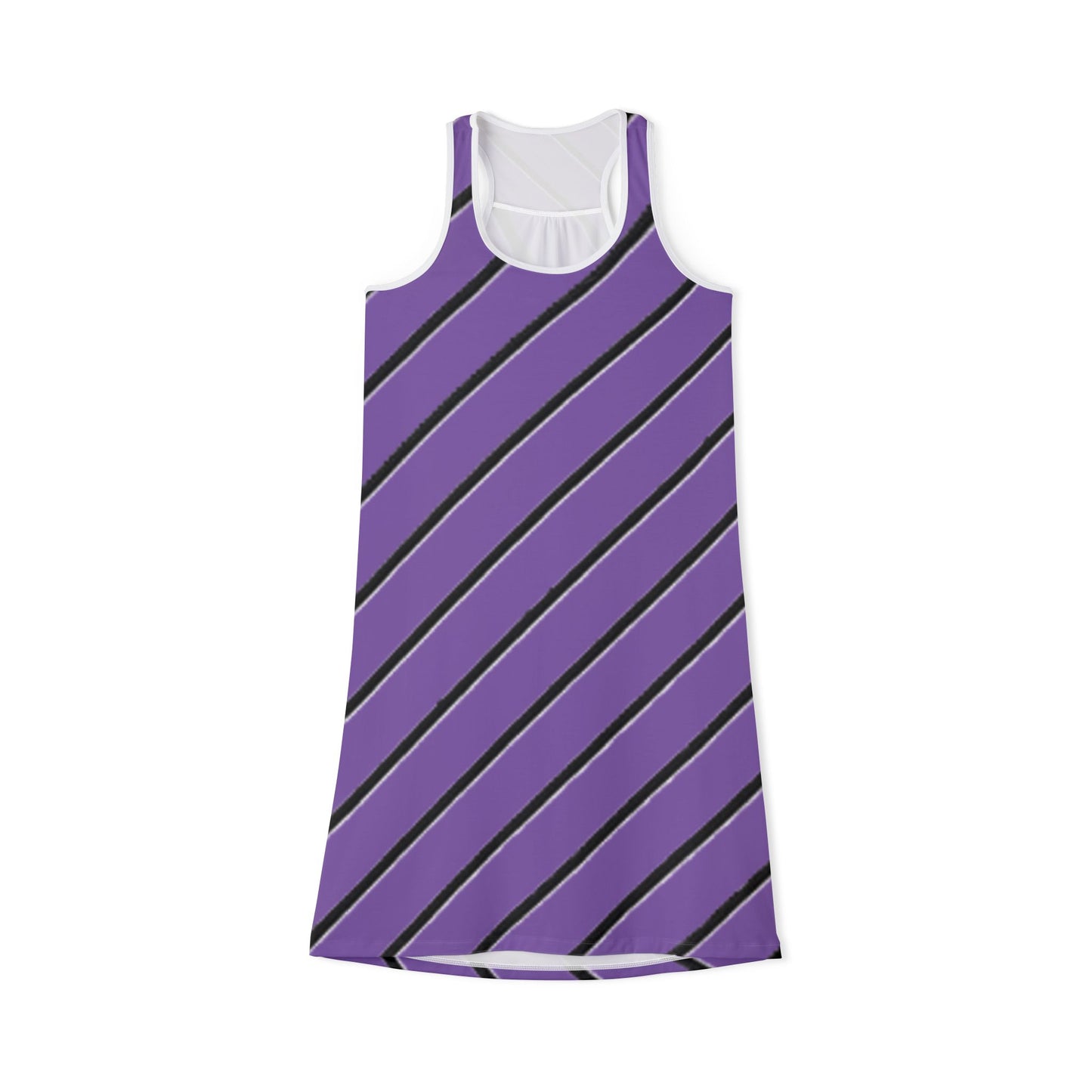 Striped - Women's Racerback Dress  (Purple)