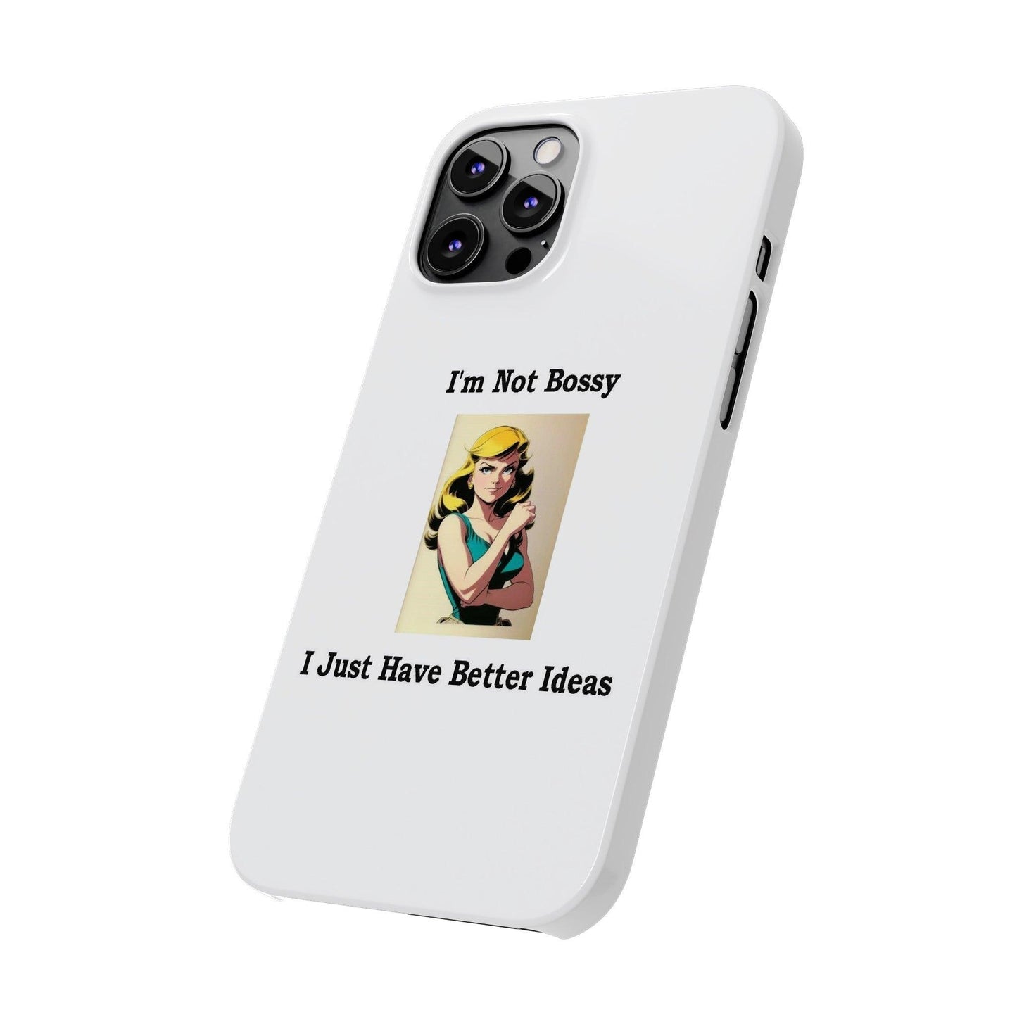 Bossy 1 (White) - Slim Phone Cases - Better Mode