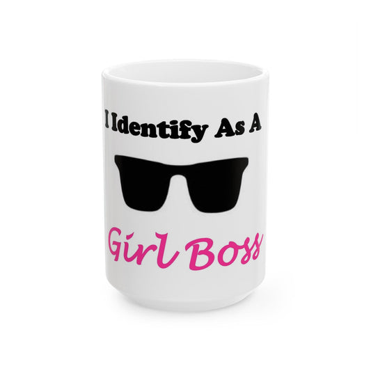 Girl Boss (White) - Ceramic Mug, (11oz, 15oz) - Better Mode