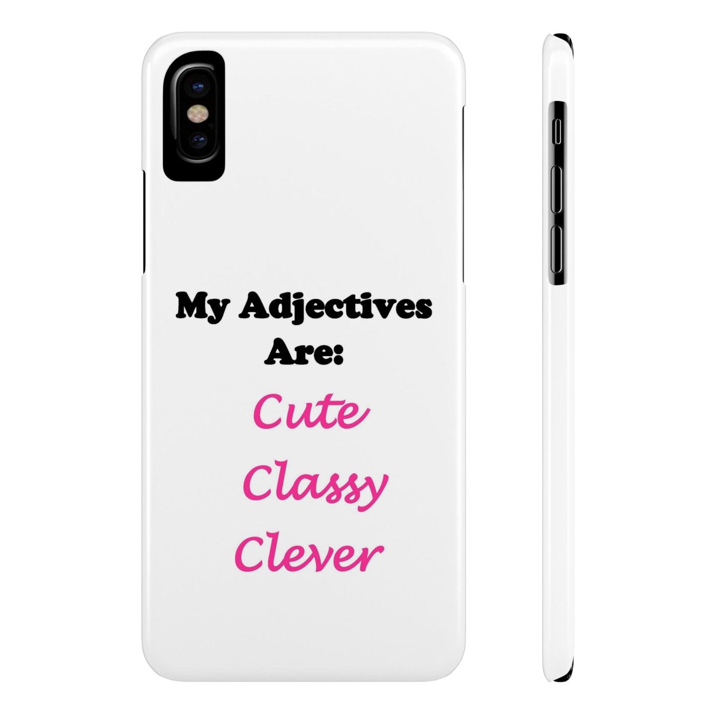 Cute (White) - Slim Phone Cases - Better Mode