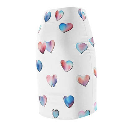 Heart Pattern Women's Pencil Skirt