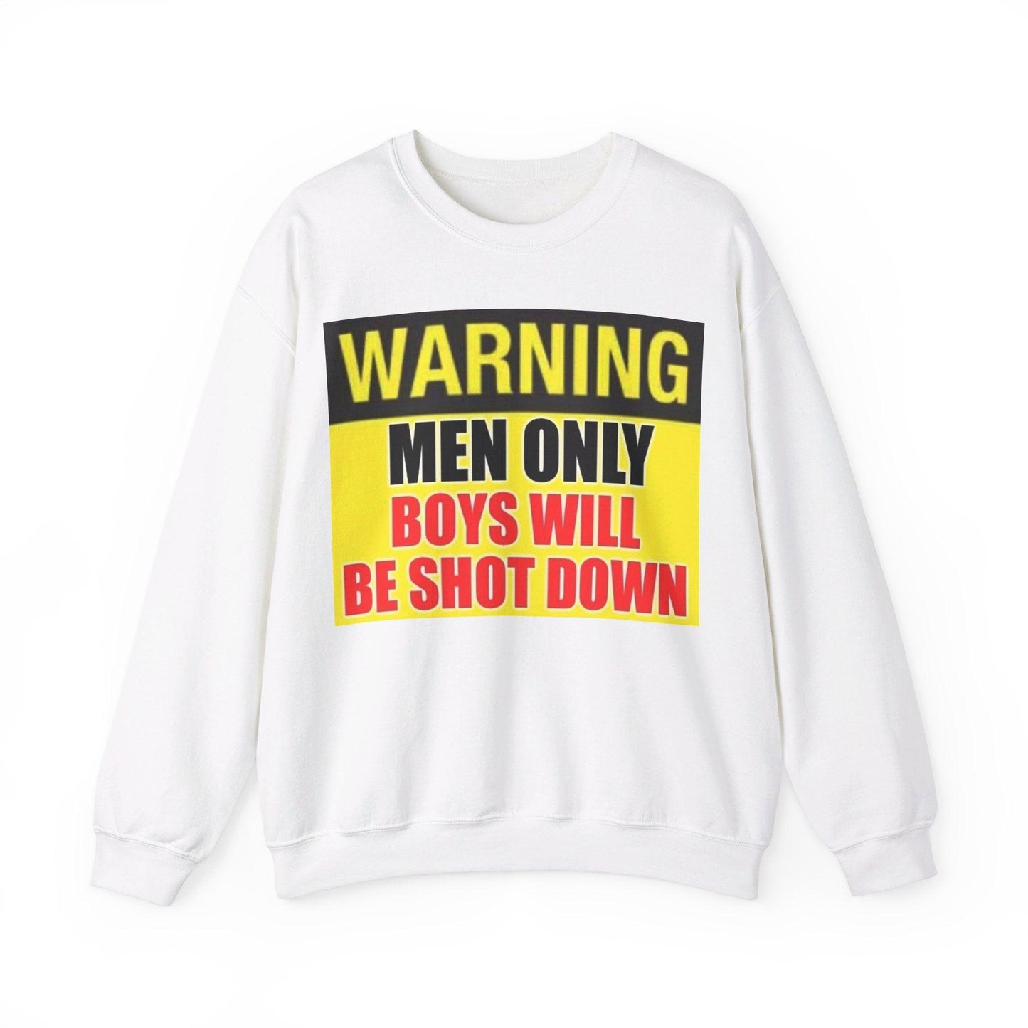 Warning Boys Shot Down - Unisex Heavy Blend™ Crewneck Sweatshirt