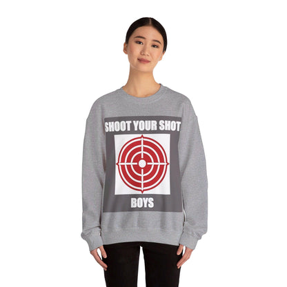 Shoot Shot - (Gray) - Unisex Heavy Blend™ Crewneck Sweatshirt