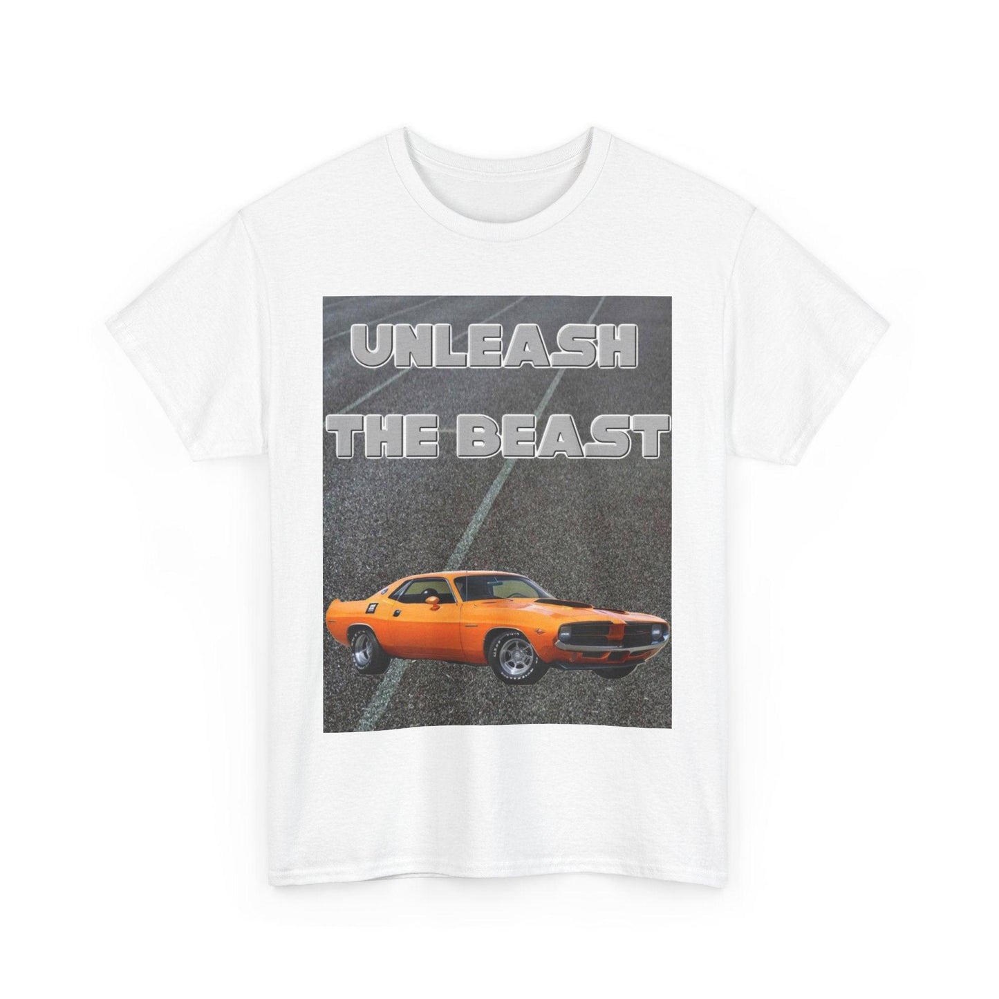 Unleash The Beast Classic Cars Orange - Unisex Heavy Cotton T-Shirt