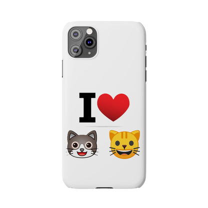 I Heart Cats - Slim Phone Cases