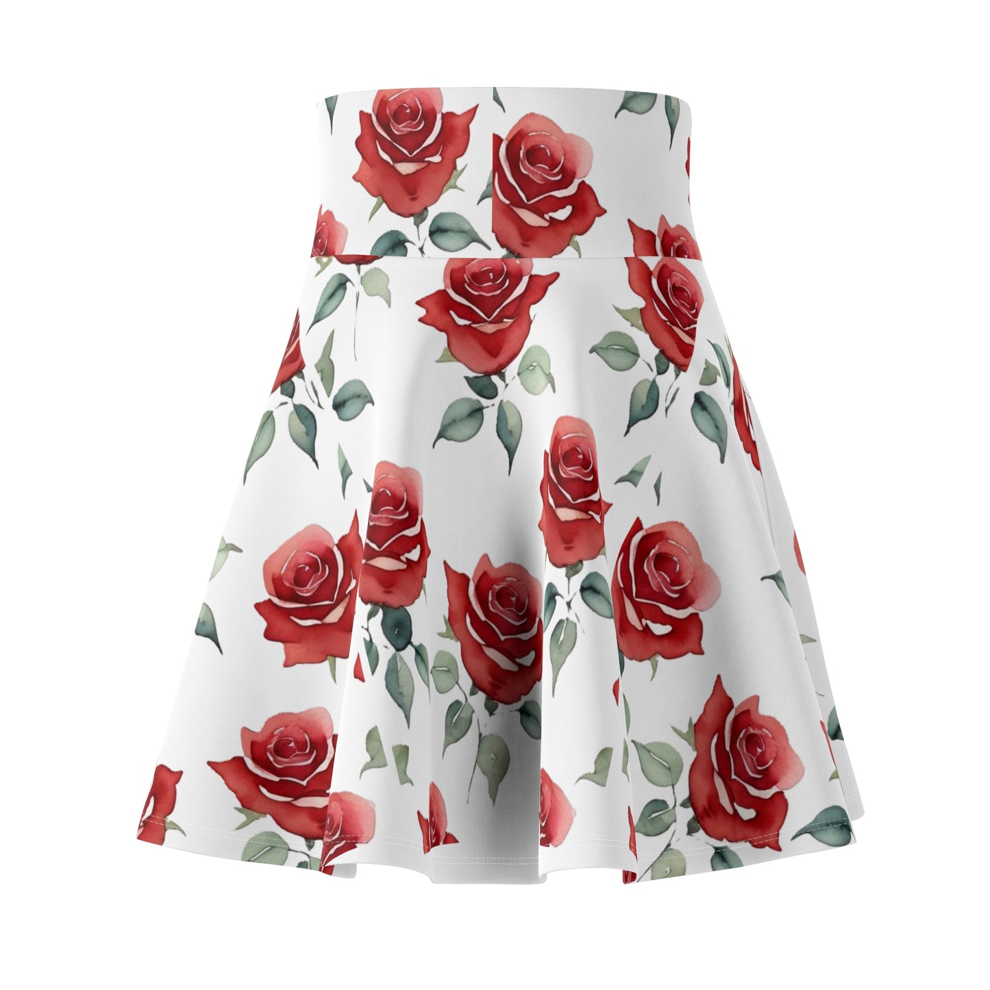 Rose Pattern Skater Skirt