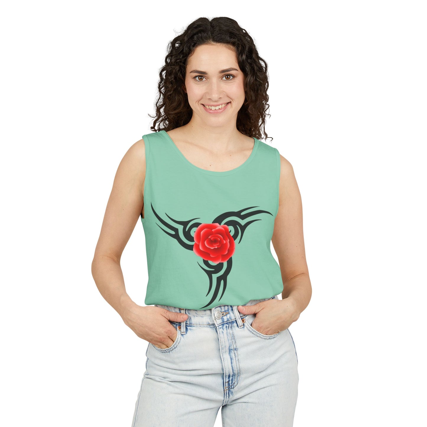 Rose Spiral Tank Top