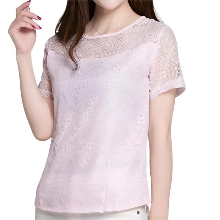 Chiffon Crochet Lace Blouse