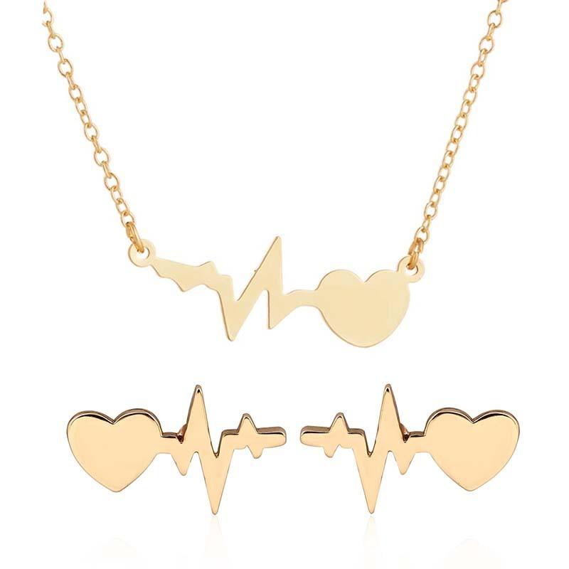 EKG Heart Earrings & Necklaces - Better Mode