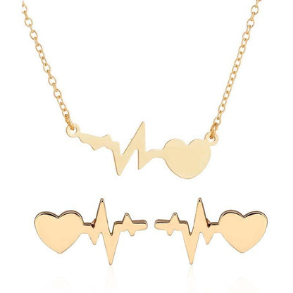 EKG Heart Earrings & Necklaces - Better Mode