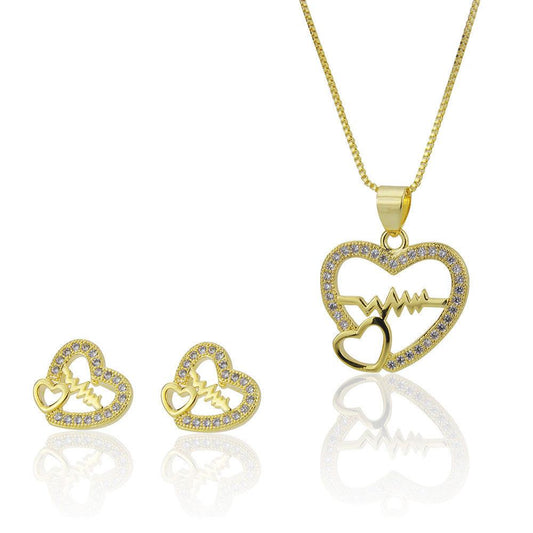 Heart Jewelry Set Earrings & Necklace - Better Mode