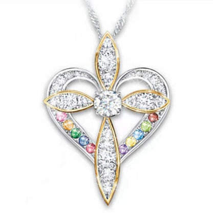 Heart Shaped Cross Pendant - Better Mode