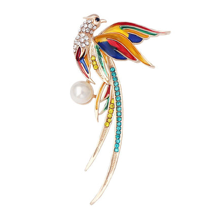 Hummingbird Phoenix Peacock Brooch - Better Mode