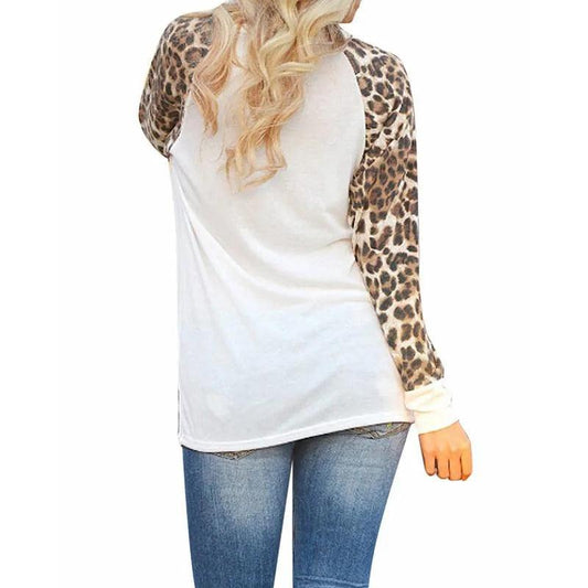 Leopard Print Long Sleeve Blouse