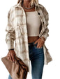 Oversized Women's Plaid Shirt Jacket