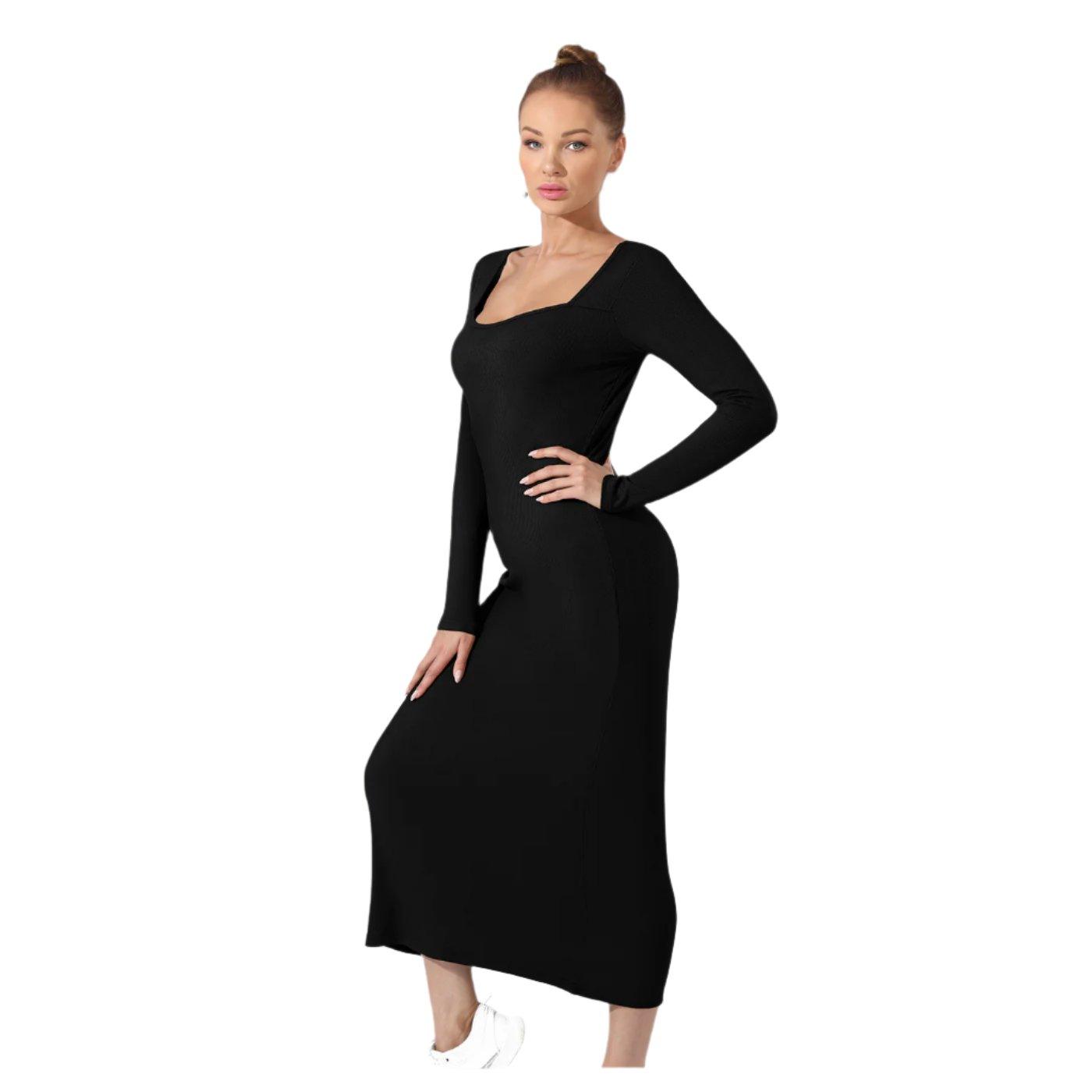 Women's Full Length Black Dress