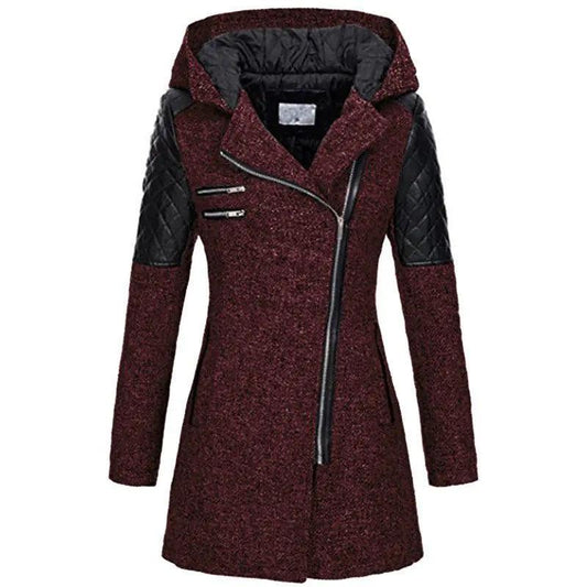 Women's Long Sleeve Wool Coat