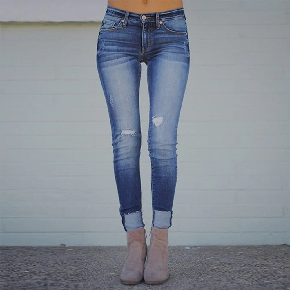 Women's Loose Fit Cropped Jeans