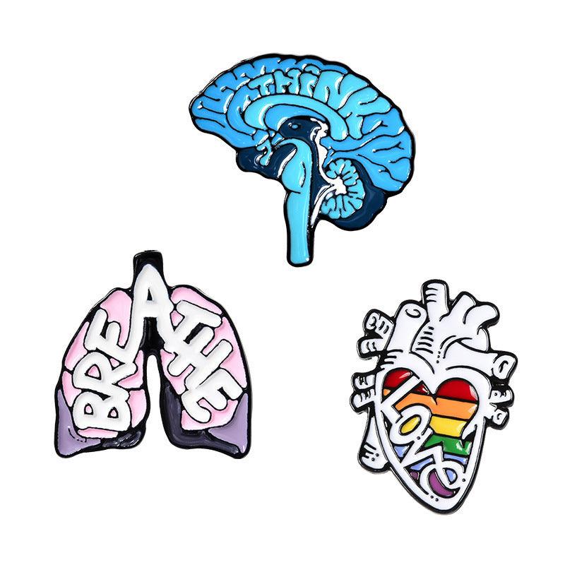 Creative Human Organ Brooch Heart/Brain/Lung - Better Mode