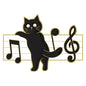 Cute Black Cat Piano Notes Brooch - Better Mode