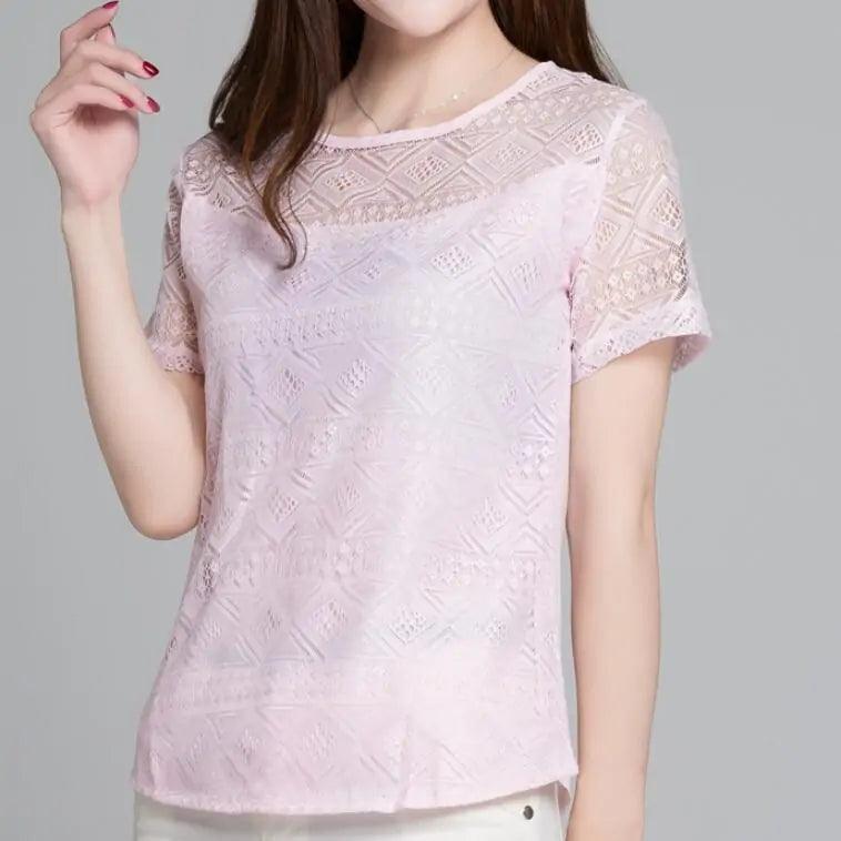 Chiffon Crochet Lace Blouse