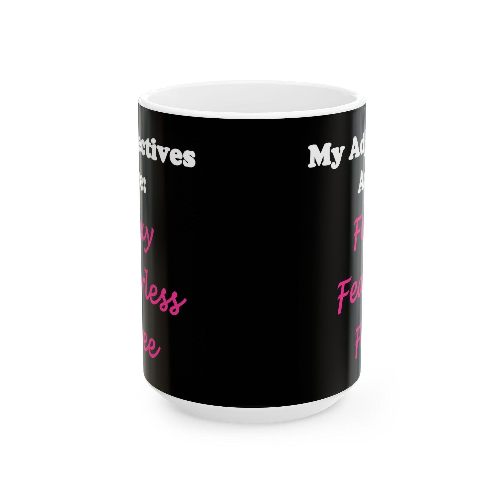 Adj. Foxy Free (Black) - Ceramic Mug, (11oz, 15oz) - Better Mode