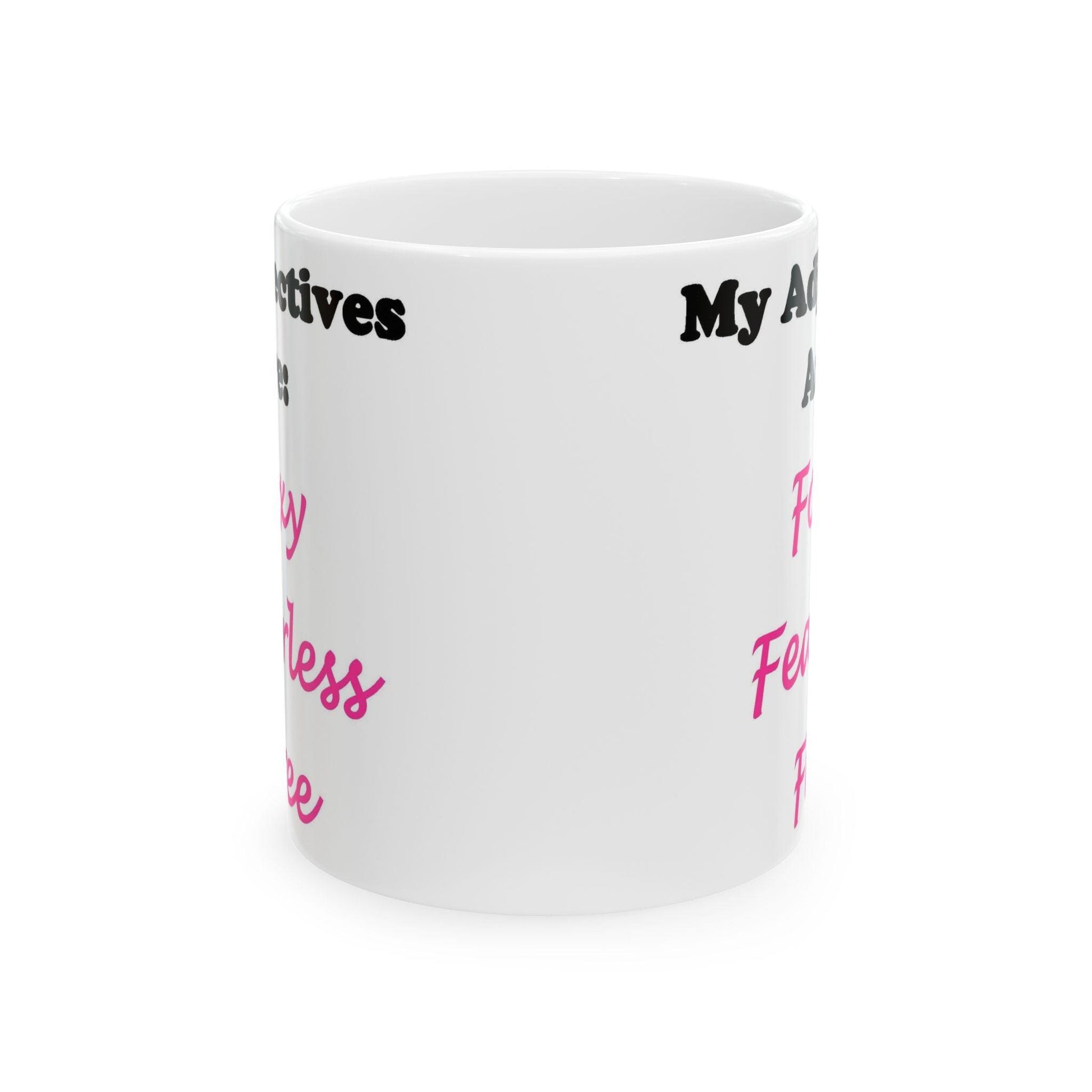 Adj. Foxy Free (White) - Ceramic Mug, (11oz, 15oz) - Better Mode