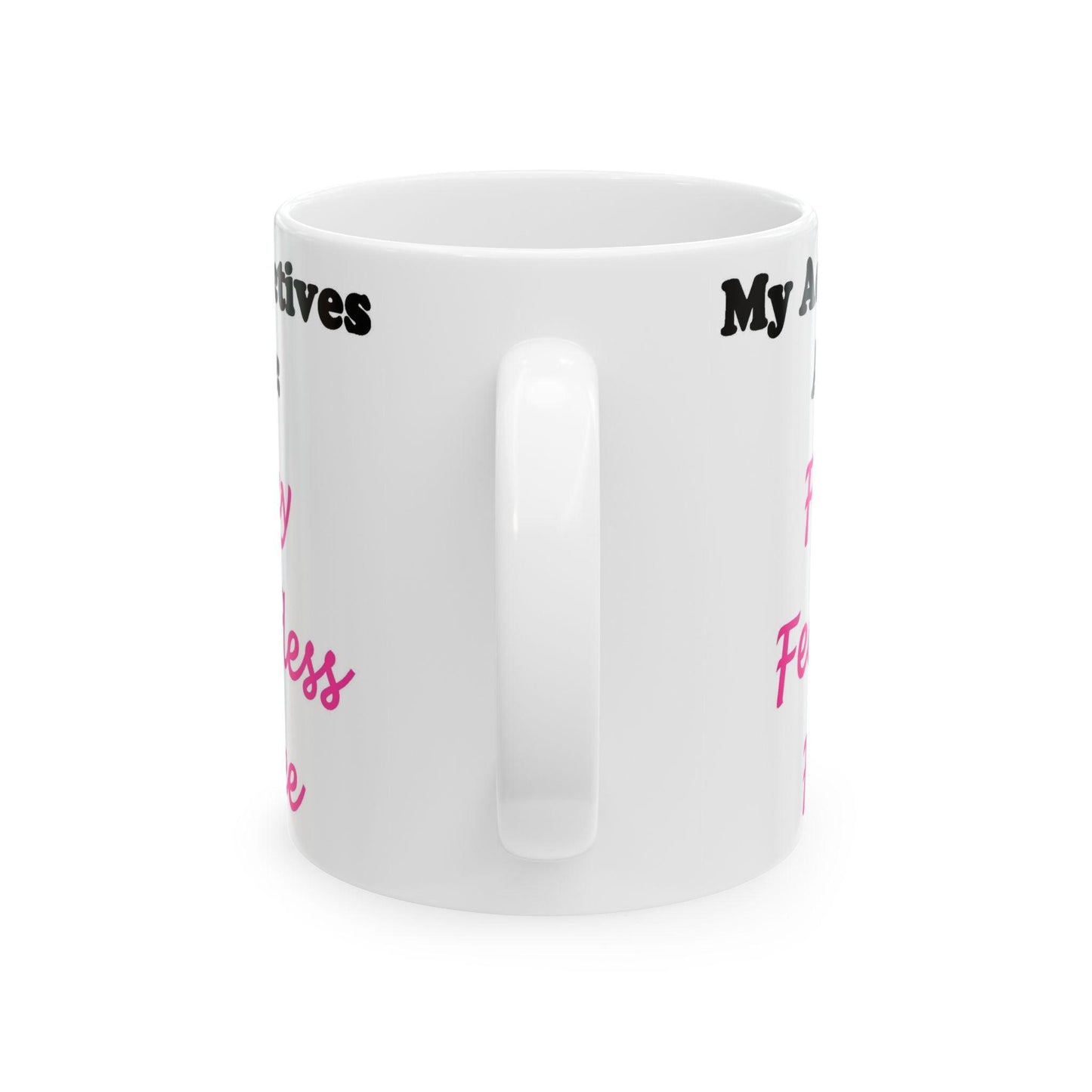 Adj. Foxy Free (White) - Ceramic Mug, (11oz, 15oz) - Better Mode