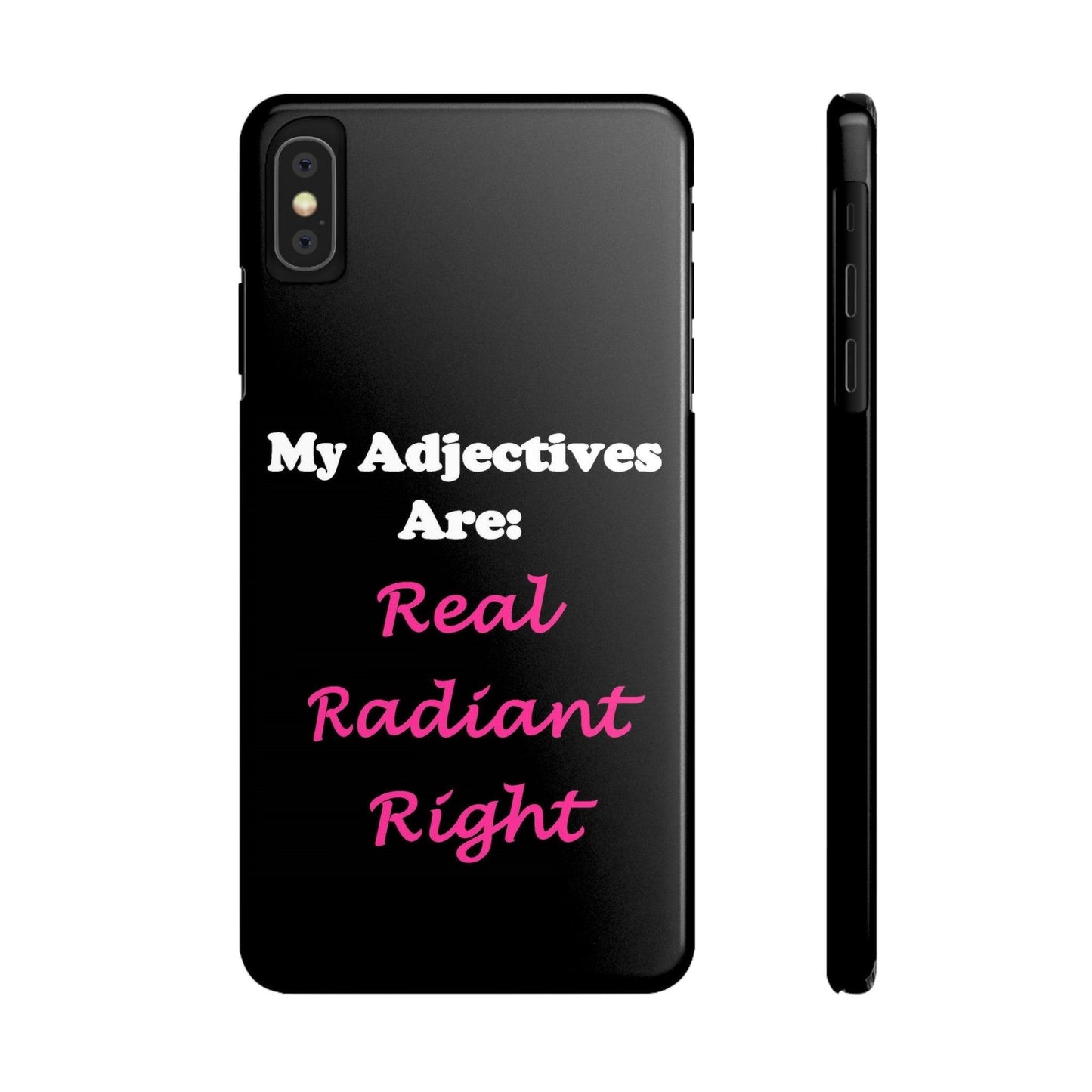 Adj. Radiant, Right (Black) - Slim Phone Cases - Better Mode