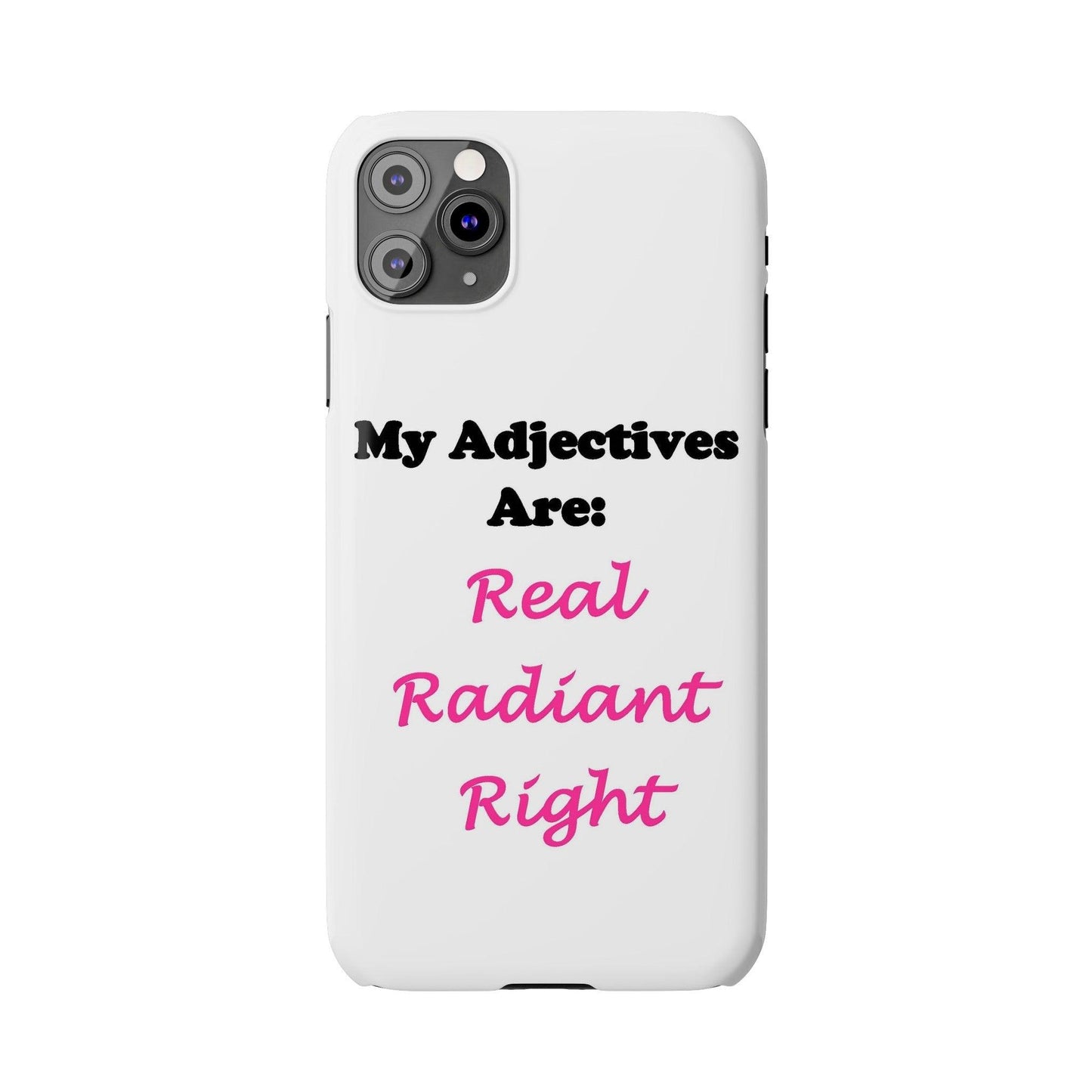 Adj. Radiant, Right (White) - Slim Phone Cases - Better Mode