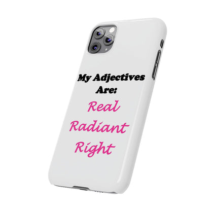 Adj. Radiant, Right (White) - Slim Phone Cases - Better Mode