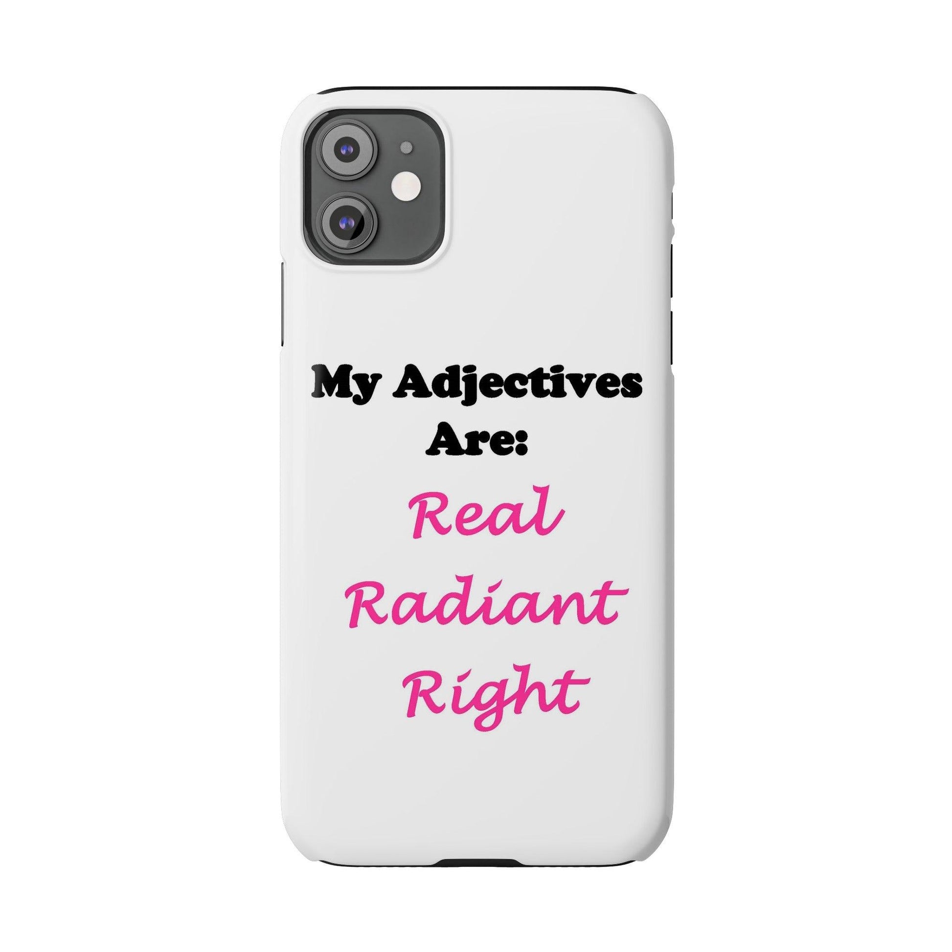 Adj. Radiant, Right (White) - Slim Phone Cases - Better Mode