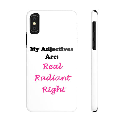 Adj. Radiant, Right (White) - Slim Phone Cases - Better Mode