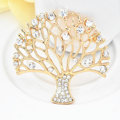 Rhinestone Small Tree Brooch - Better Mode