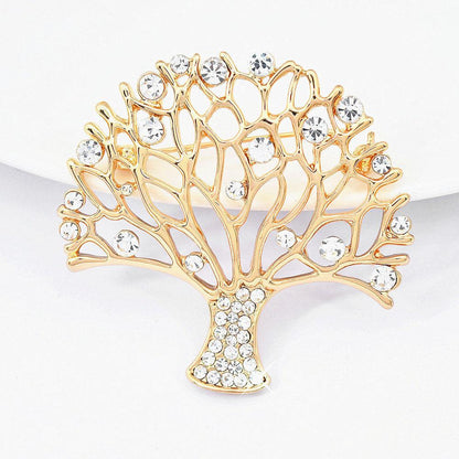 Rhinestone Small Tree Brooch - Better Mode