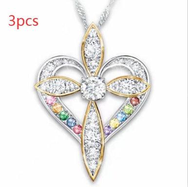 Heart Shaped Cross Pendant - Better Mode